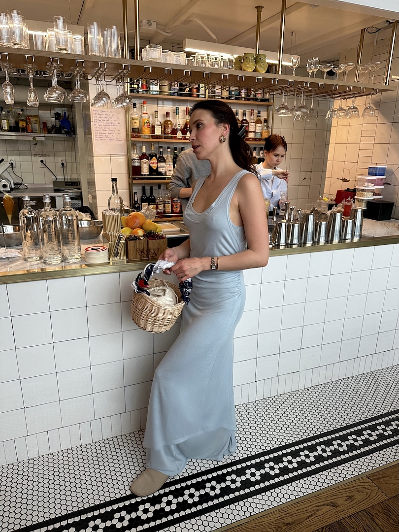 Платье-майка из вискозы с многослойным эффектом 