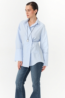 Рубашка приталенная с асимметрией