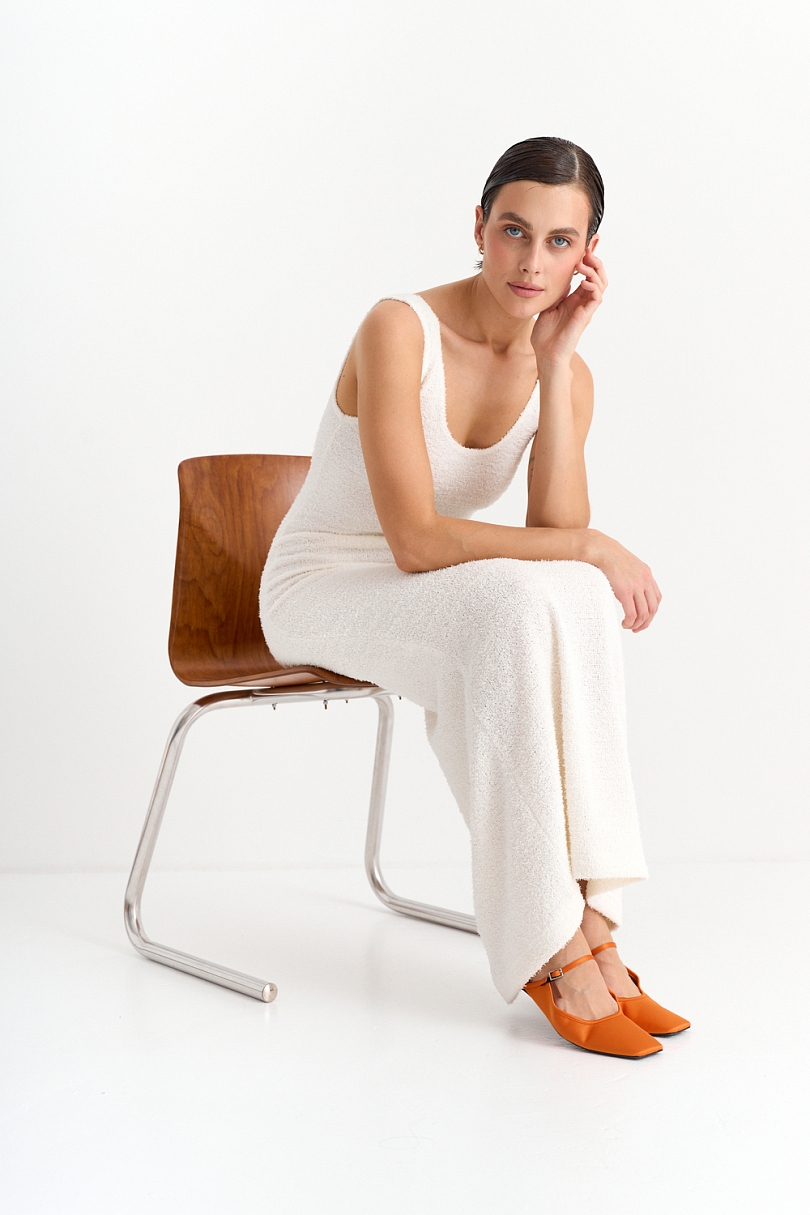 Платье-майка из пушистого трикотажа