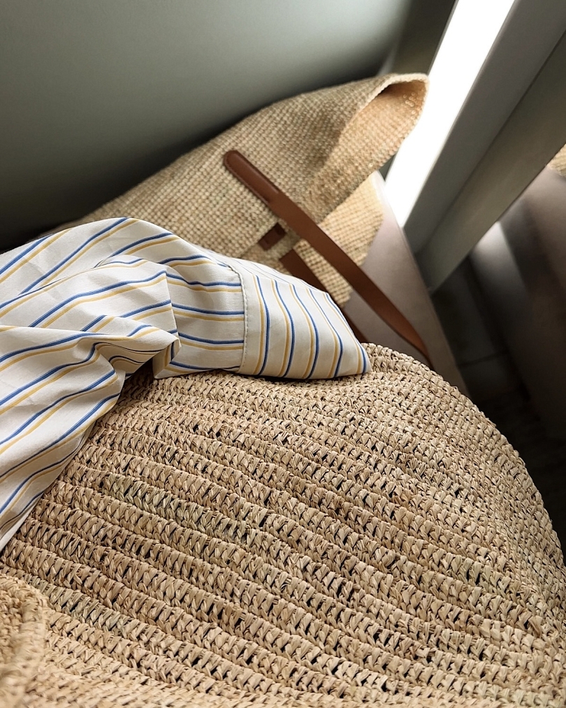 Сумка-шоппер из рафии