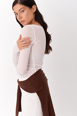 Лонгслив из тенсела и шерсти