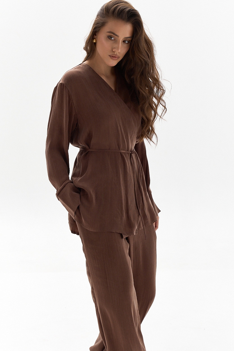 Блуза на запах из купро