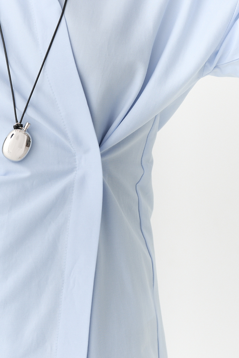 Рубашка приталенная с асимметрией