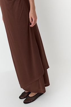 Платье-майка из вискозы с многослойным эффектом 