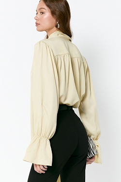 Блуза из 100% лиоцелла с бантом