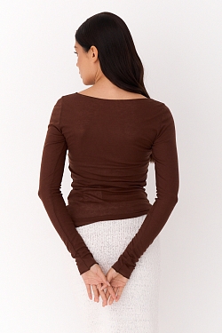 Лонгслив из тенсела и шерсти