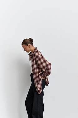 Рубашка в клетку оверсайз