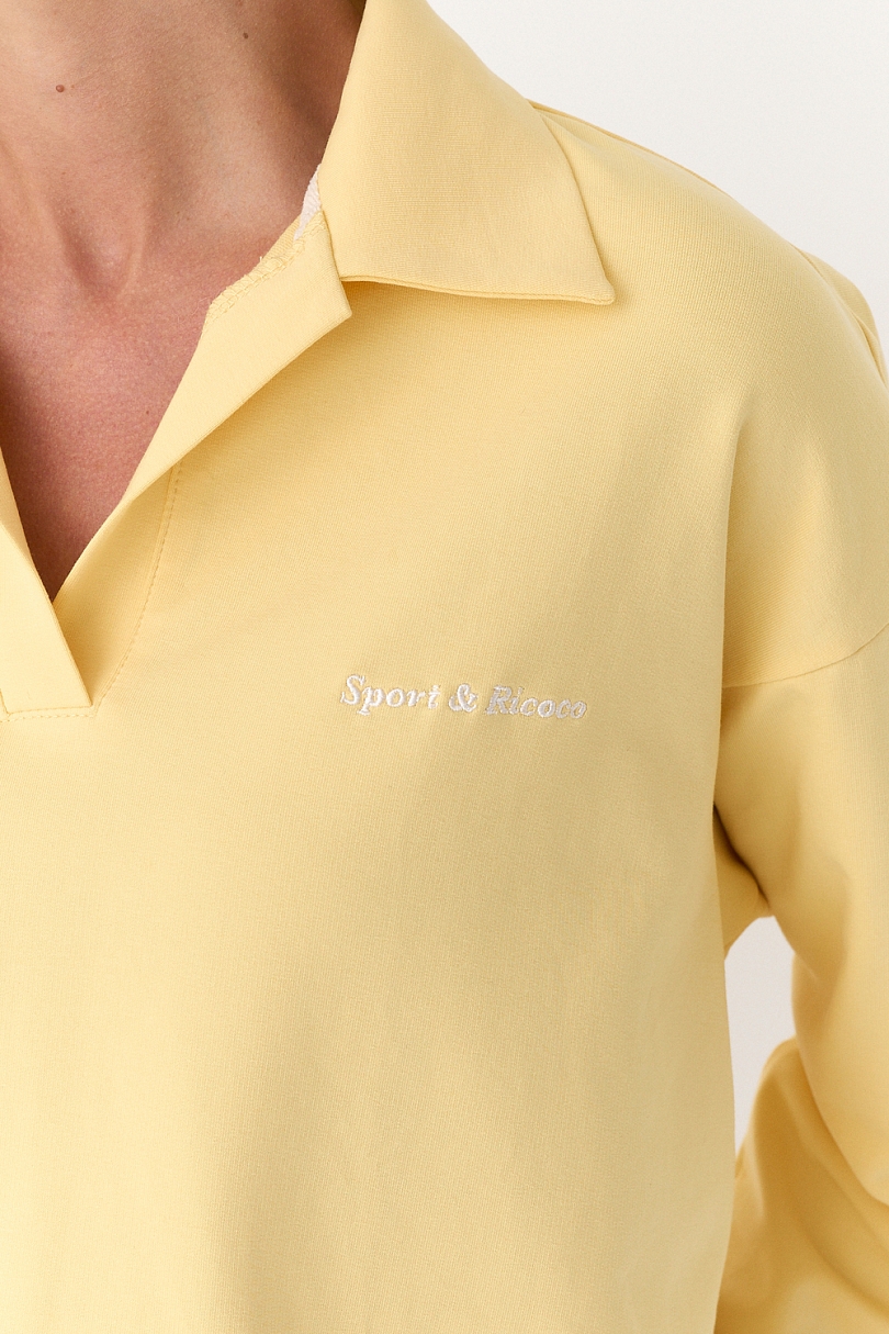 Свитшот поло с вышивкой