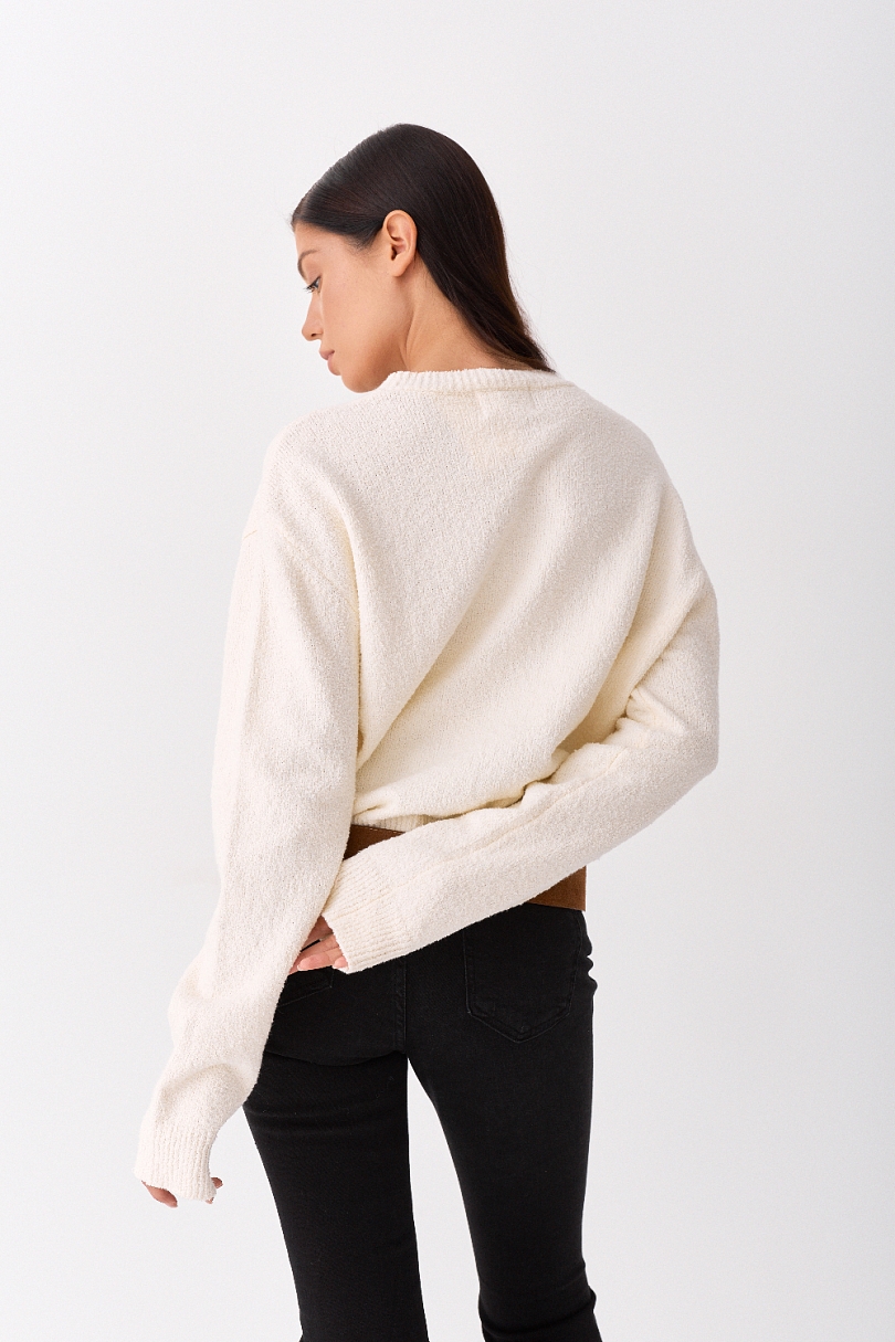 Свитер букле из хлопка