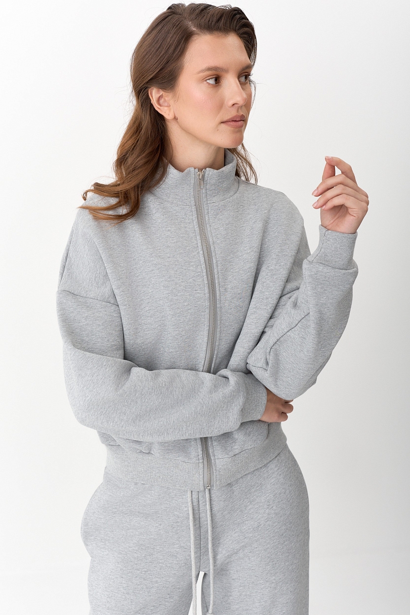 Толстовка на молнии утепленная
