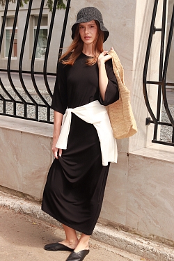 Платье-футболка макси