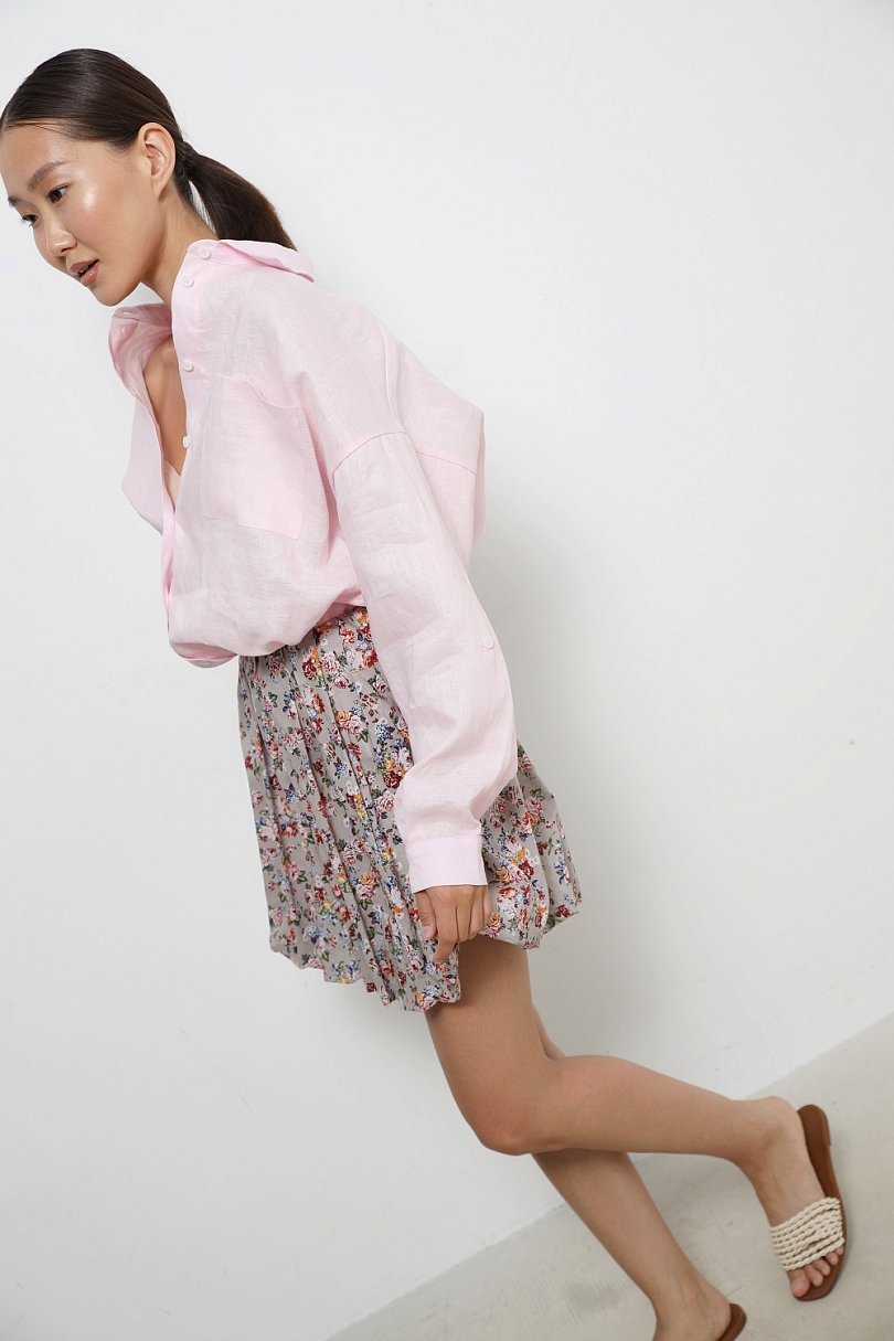 Рубашка оверсайз из 100% премиум льна 