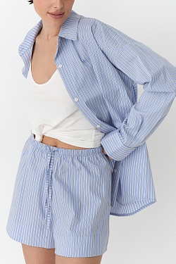 Комплект рубашка и шорты в полоску