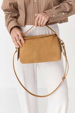 Сумка из замши с клапаном