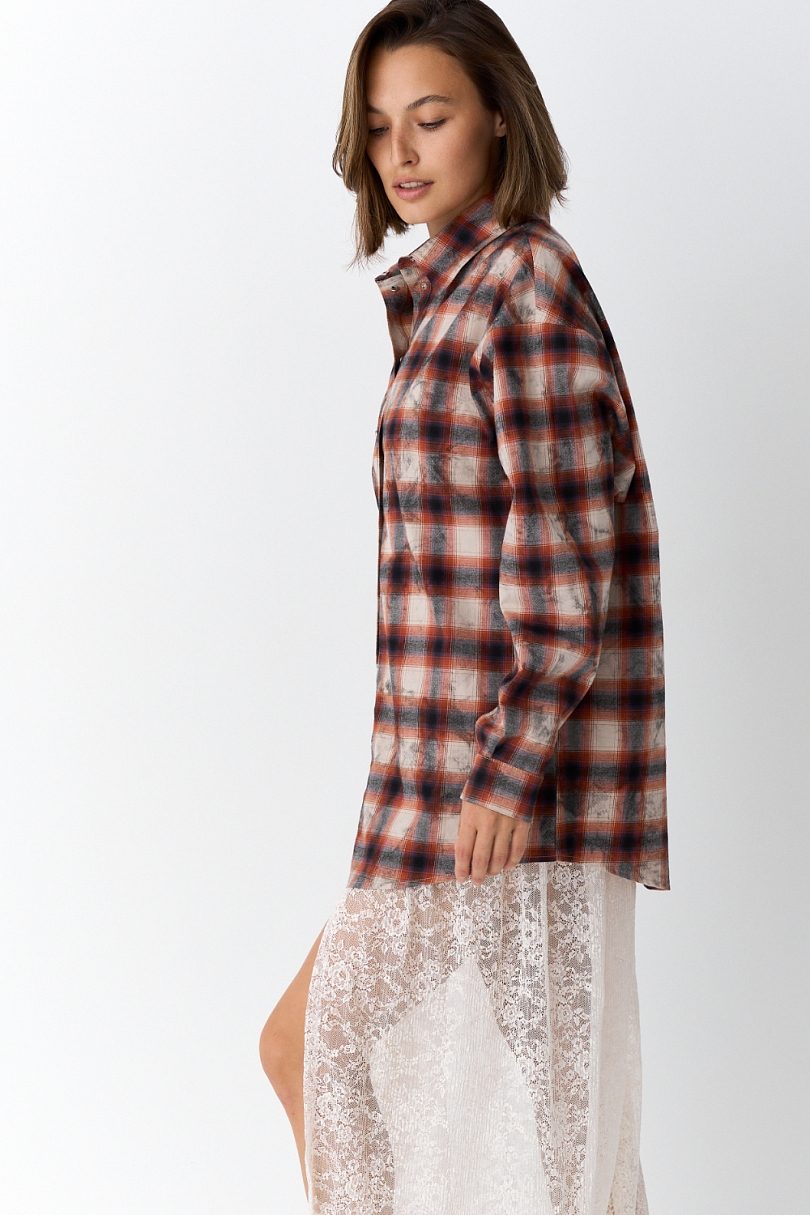Рубашка в клетку оверсайз