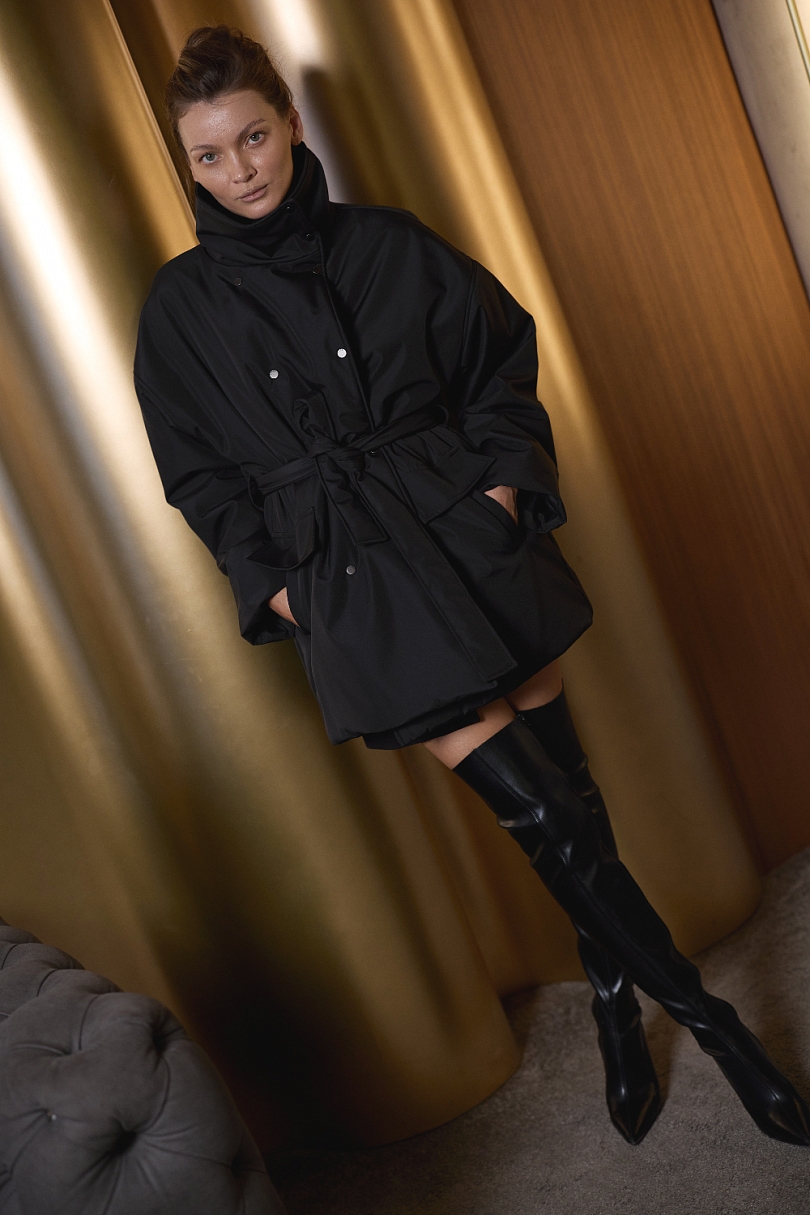 Парка на кнопках двубортная