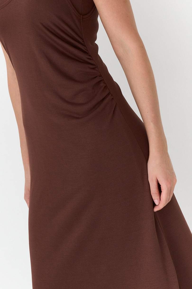 Платье-майка из вискозы с многослойным эффектом 