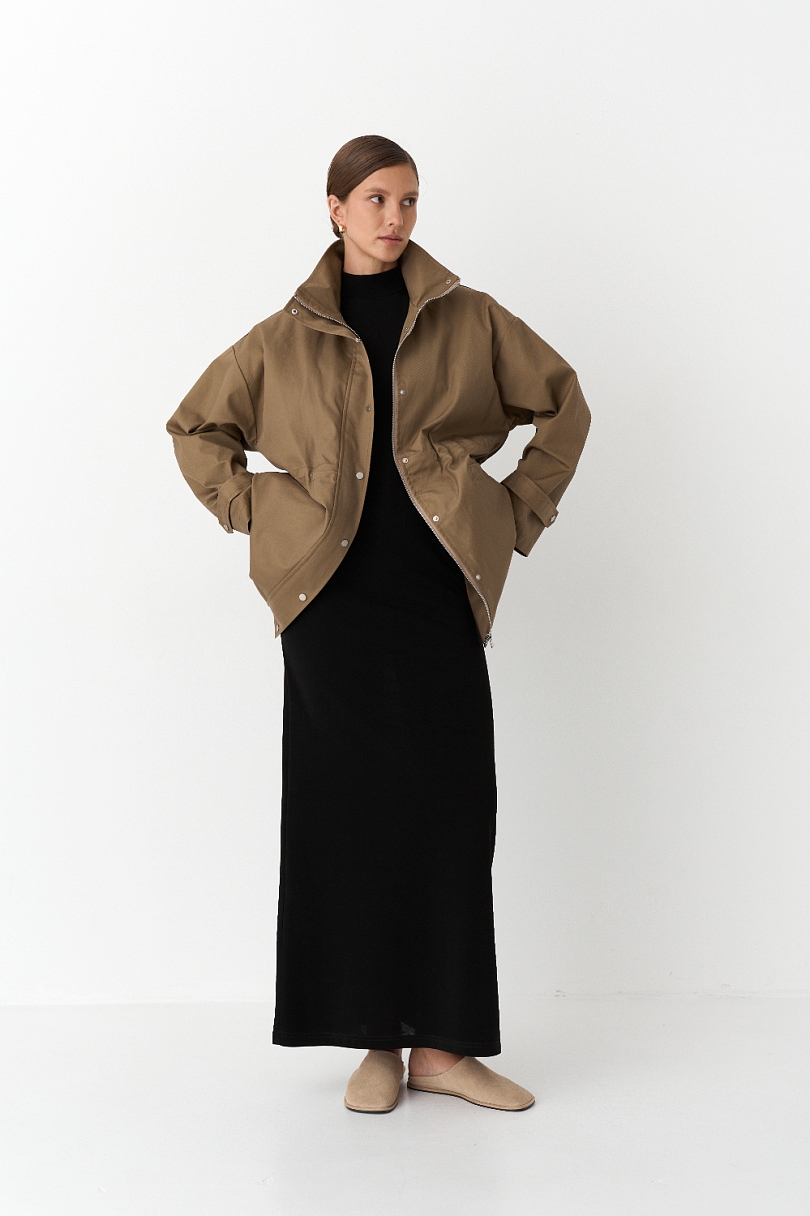 Ветровка из хлопка с пропиткой со съемным утеплителем