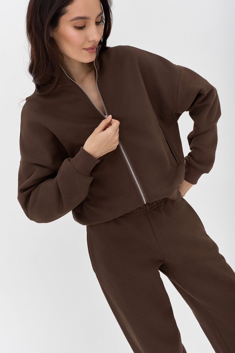 Толстовка на молнии утепленная