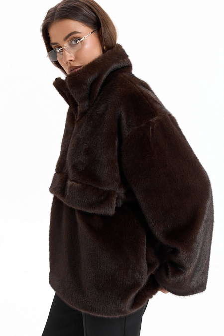 Анорак из искусственного меха норки