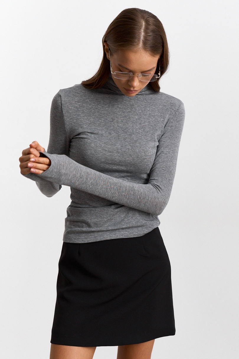 Водолазка из тенсела и шерсти