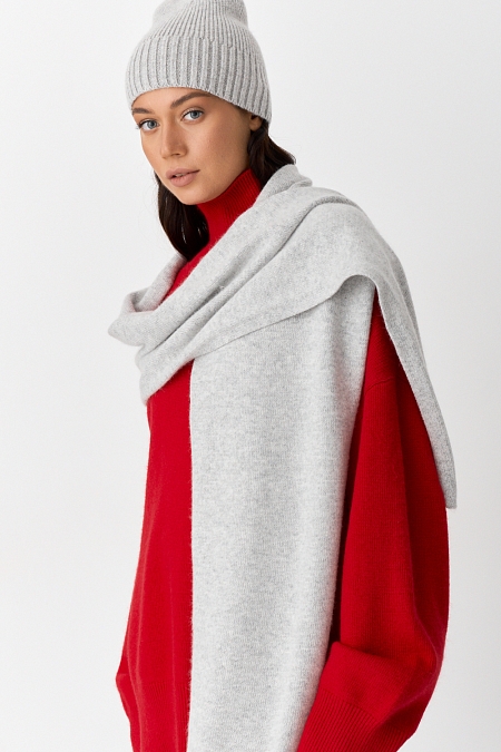 Шарф базовый с шерстью