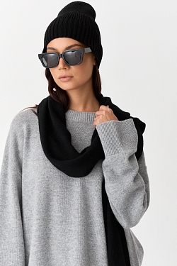 Шарф базовый с шерстью