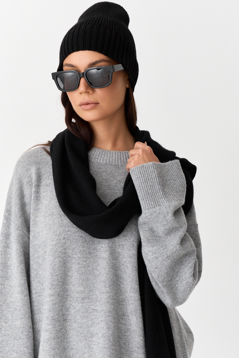 Шарф базовый с шерстью