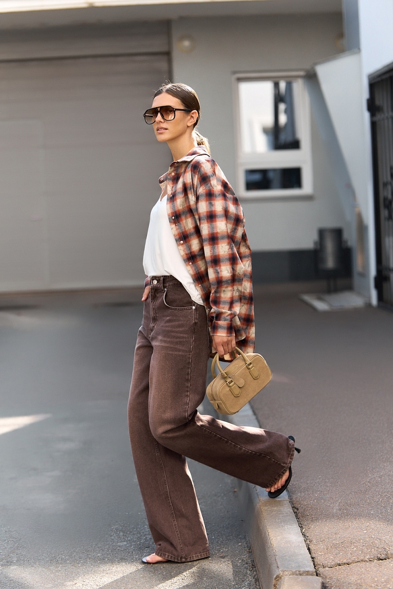 Рубашка в клетку оверсайз