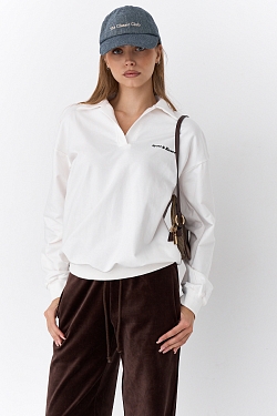 Свитшот поло с вышивкой