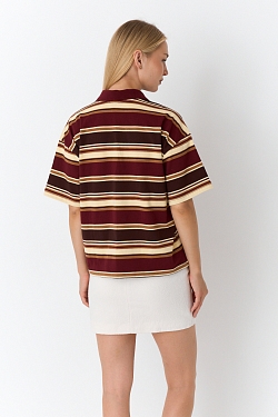 Футболка-поло в полоску