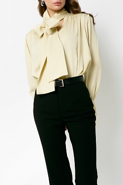 Блуза из 100% лиоцелла с бантом