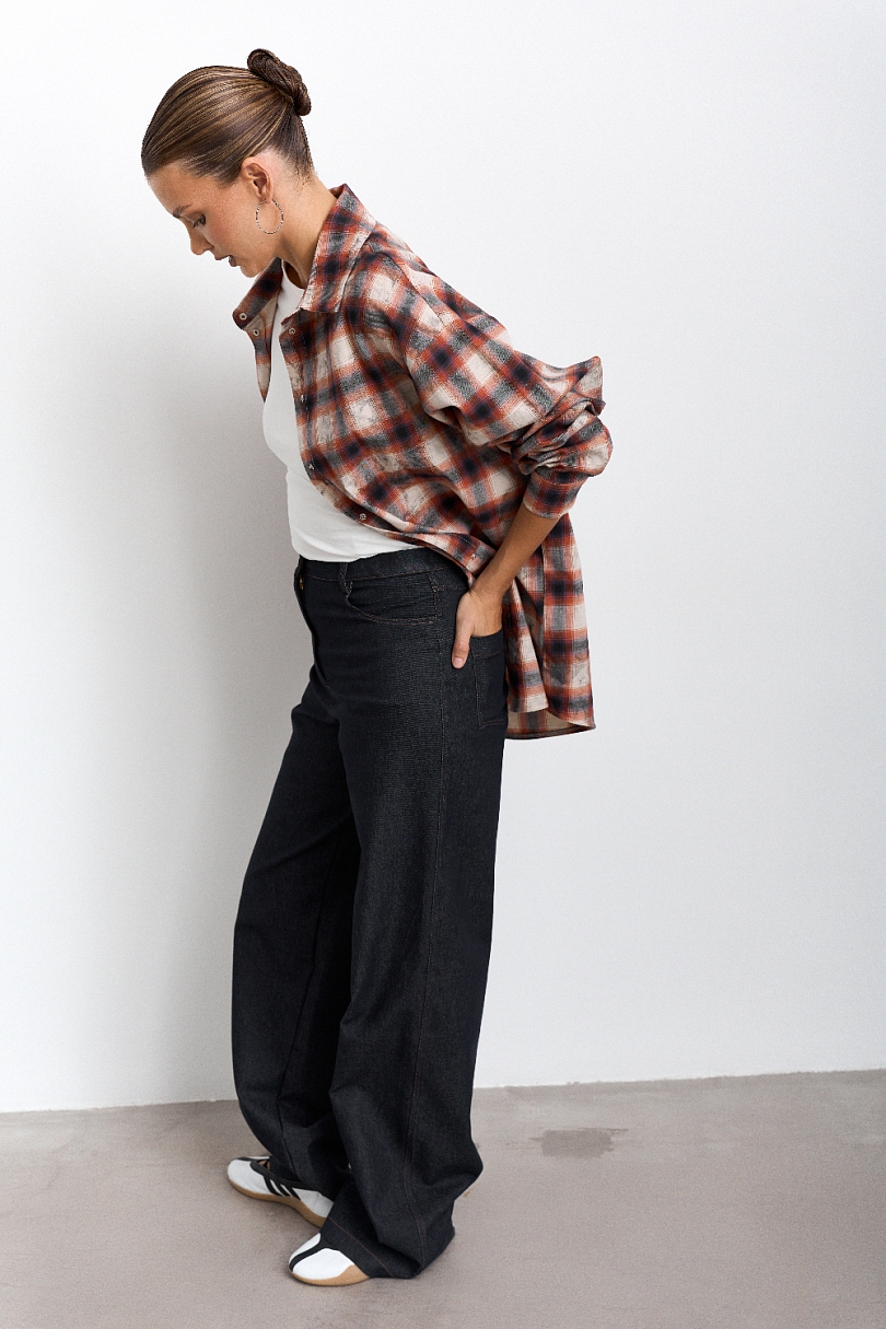 Рубашка в клетку оверсайз