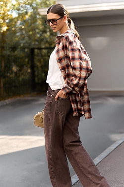 Рубашка в клетку оверсайз