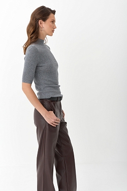 Топ с воротником стойка из мериноса