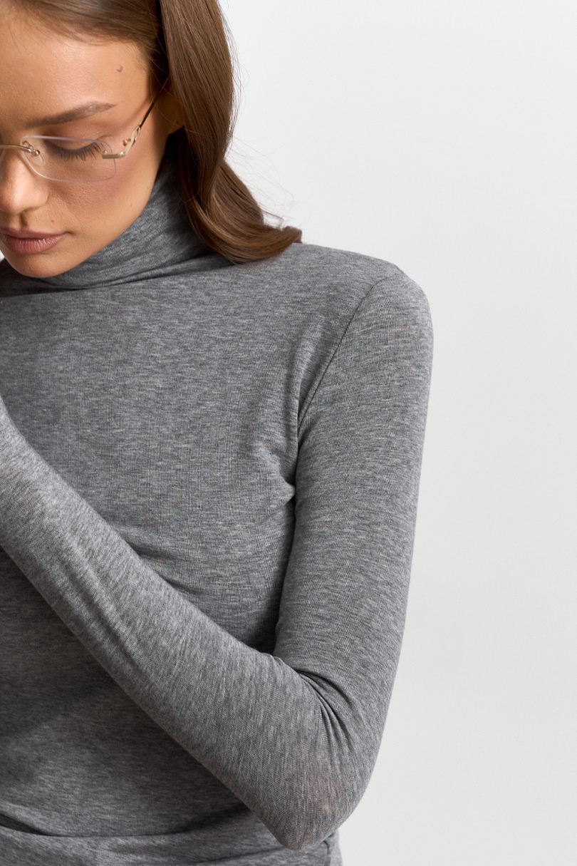 Водолазка из тенсела и шерсти