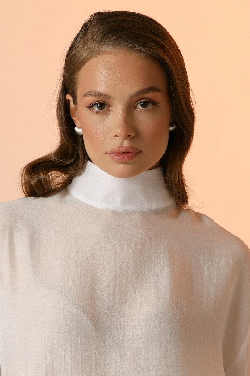 Блуза из органзы из лиоцелла