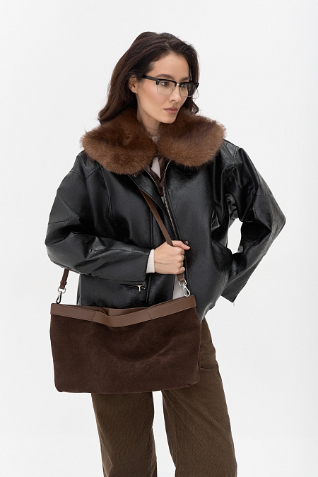 Сумка тоут из замши М