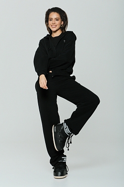 Брюки с велюр эффектом 