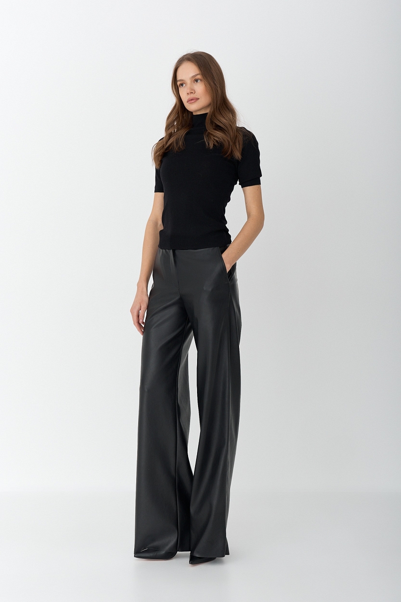 Топ с воротником стойка из мериноса