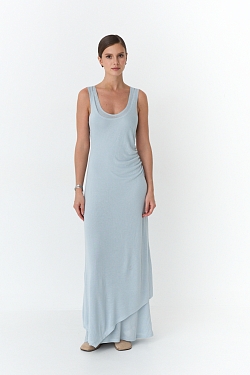 Платье-майка из вискозы с многослойным эффектом 