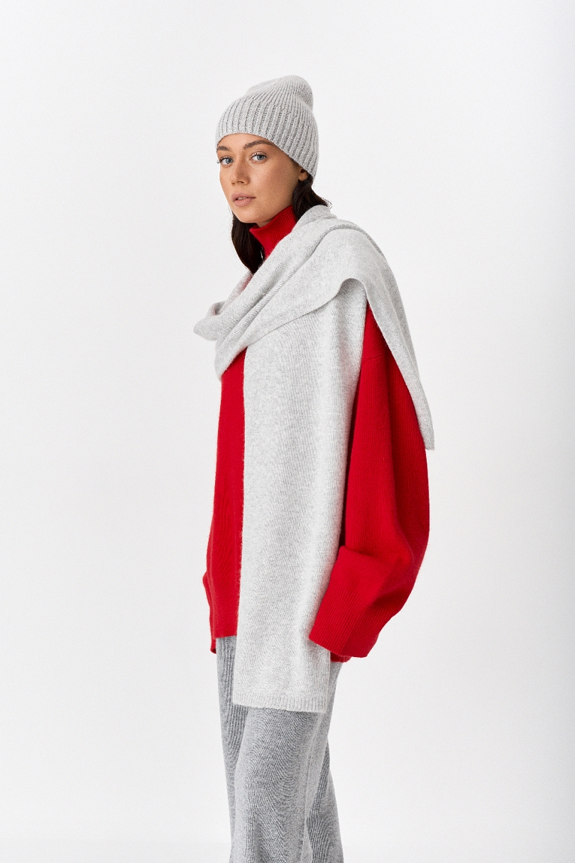 Шарф базовый с шерстью