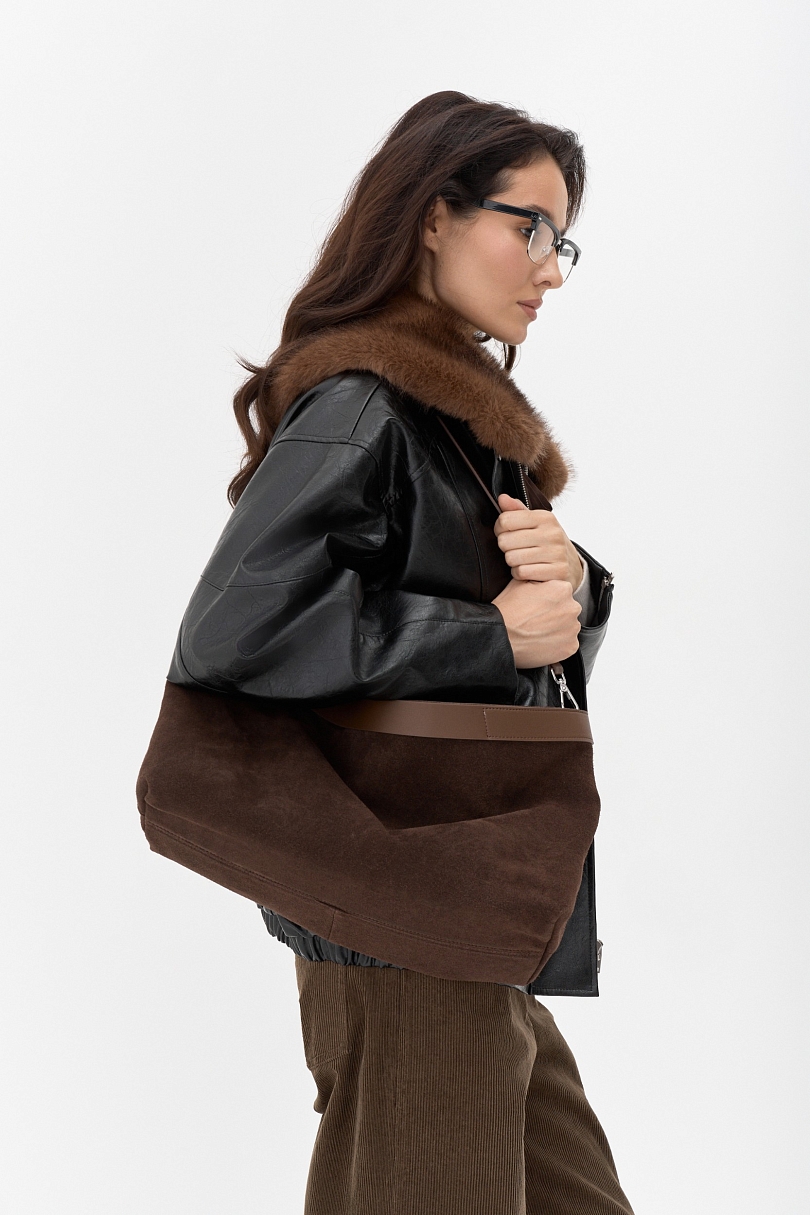 Сумка тоут из замши М