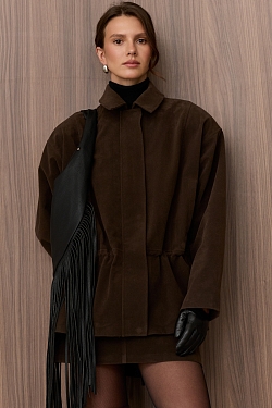 Парка из экозамши на молнии