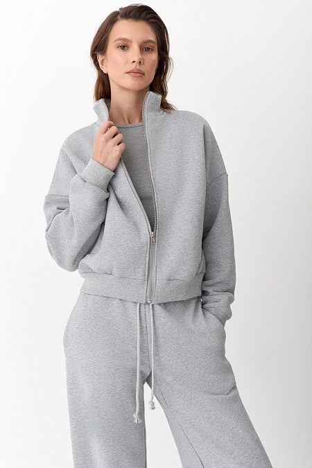 Толстовка на молнии утепленная