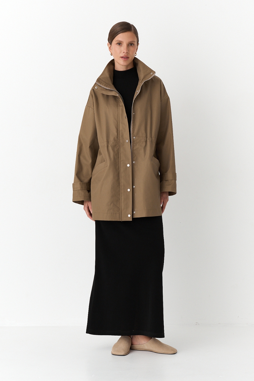 Ветровка из хлопка с пропиткой со съемным утеплителем