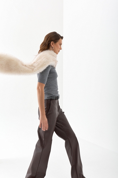 Шарф из экомеха 