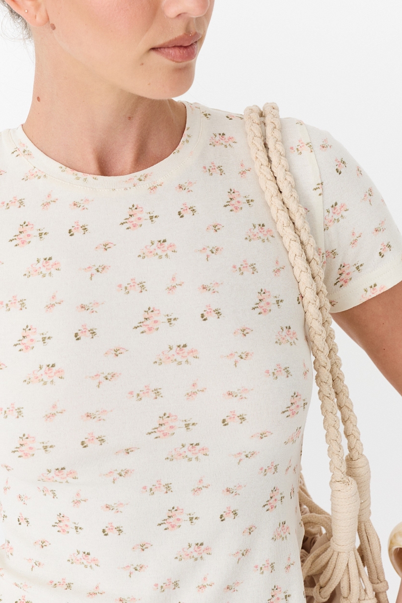 Футболка из фактурного хлопка fleur