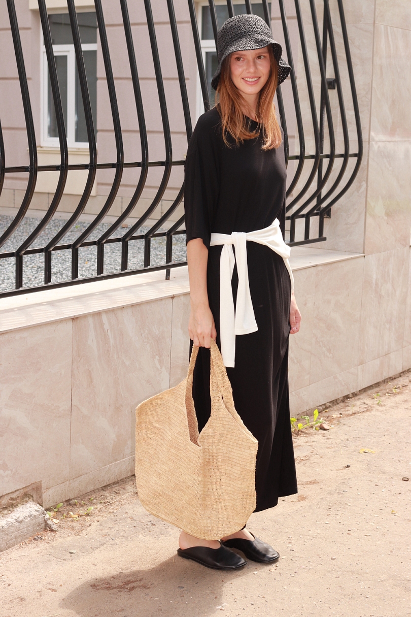 Платье-футболка макси