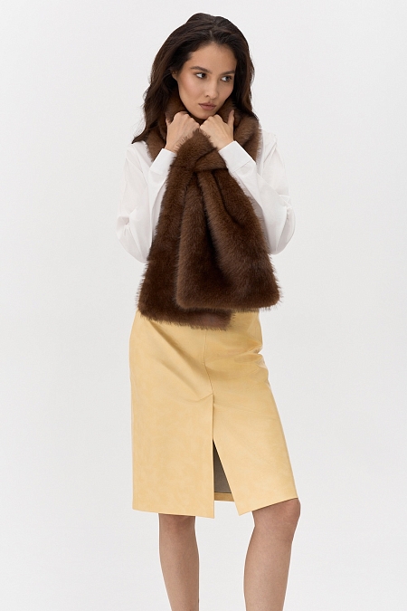 Шарф из экомеха с подкладом